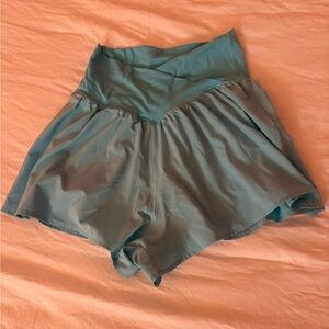 Aerie High Waist XS Light Blue Shorts
